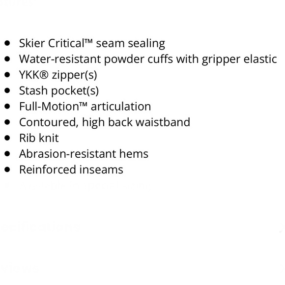 Obermeyer Sugarbush Stretch Pants - Picture 16 of 16